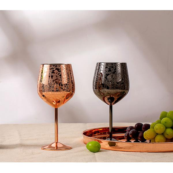 18 унций неразрывная стальная стеклянная винная чашка