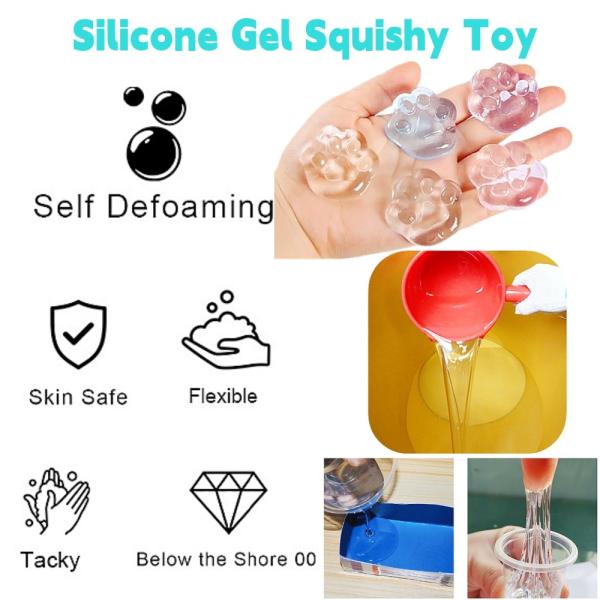 Food Safe Liquid Silicone 200KG Squishy Bulk Silicone Rubber Gel Liquid 1:1 For Craft Toys