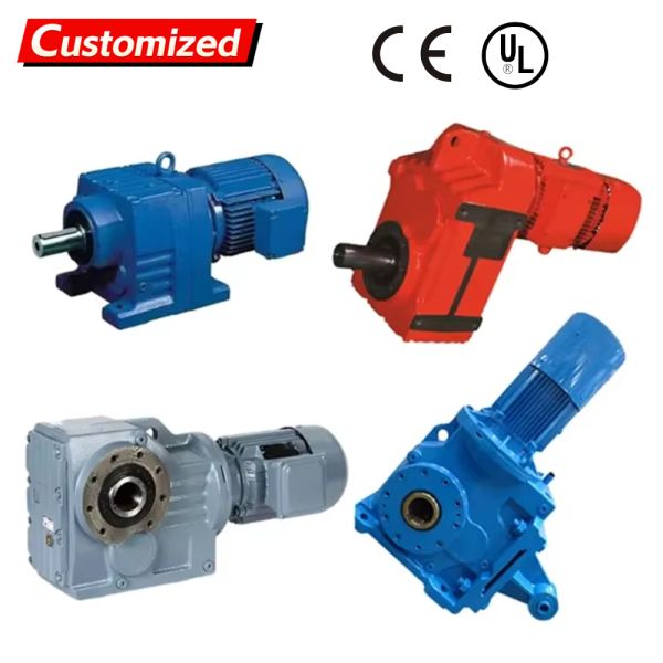 Custom 1.1 kW Single-Stage Reduction RV Series Worm Gearbox Motor Reducer with Helical Gears for Industrial Machinery