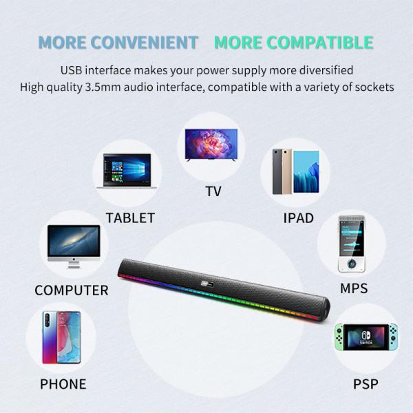 Multimedia Home Theatre System 4 Speakers and Bluetooth Sound Bar with Subwoofer