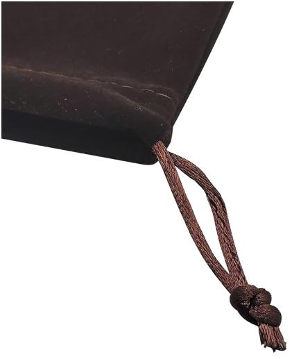 Large Brown Velvet Cremains Urn Bag for Human Ashes - for Use Inside The Urn - Size 10 X 12 (230 Cubic Inches Capacity) - Includes a Resealable PE Material Ashes Storage Bag