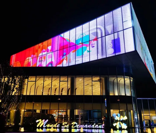 IP67 полный цвет СМИ Фасад освещения сцены освещения фонового экрана Led Mesh Screen
