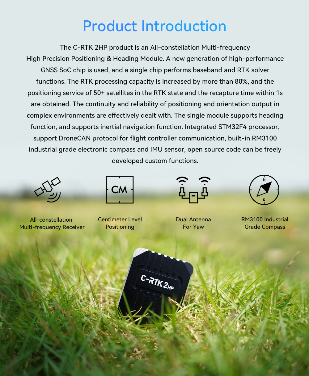Cuav C-Rtk 2hp Gnss Receiver and Antenna Professional Survey Drone System for Mapping Applications