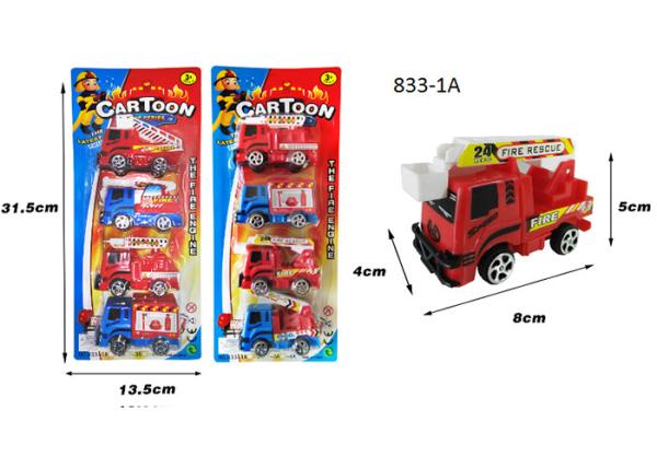 Mini Kids Toy Vehicles Push And Go Construction Trucks 4 Pcs / 6 Pcs Assorted