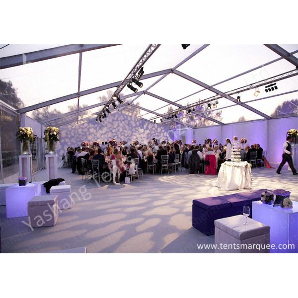 Outdoor Transparent PVC Cover Luxury Wedding Tents Wind Resistant