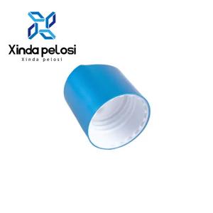 Capas de garrafas de alumínio para cosméticos Disc Top Screw Metal Press Cap de