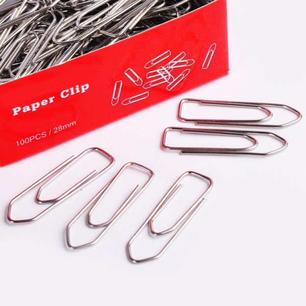 Wholesale Paper Clips with 28mm Boat Shaped Metal Paper Clips