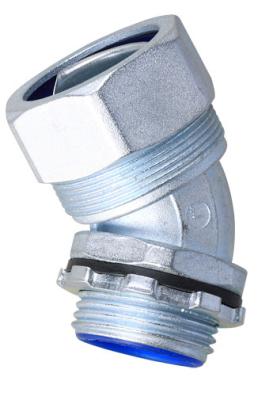 Tipo de ameixa ângulo 45 graus condutor flexível líquido conector apertado, conector condutor flexível 45 graus