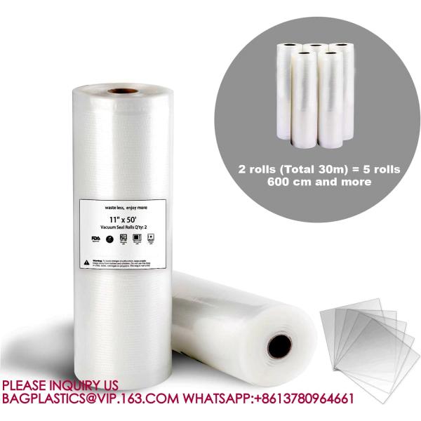 Vacuum Sealer Bags Rolls Food Saver, Seal A Meal, Vac Storage, Meal Prep Or Sous Vide