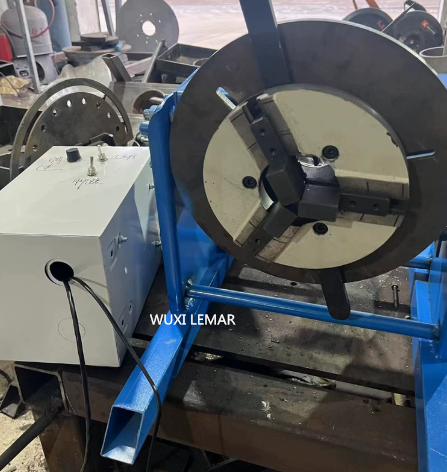 50kg Welding Positioner with 200mm Chuck, 0-90° Tilt Table for Rotary Welding
