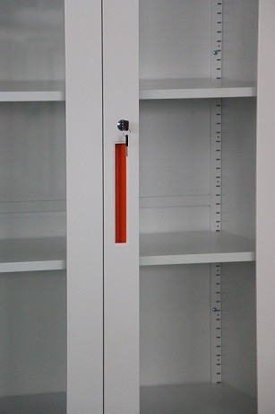 Glass Door Metal Office Cupboard Steel Powder Coating
