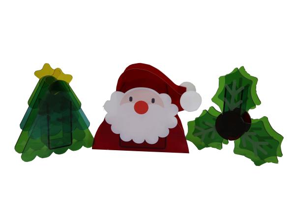 PMMA Antiwear Acrylic Plastic Display Stand For Christmas Storage