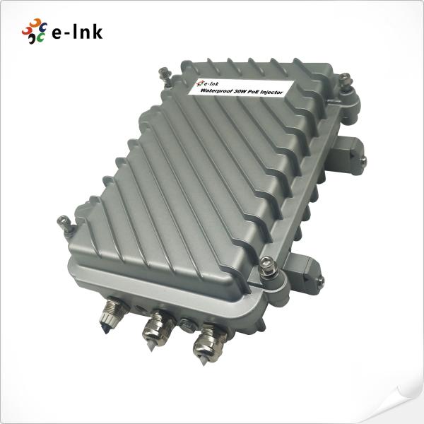 Industrial Waterproof 30W PoE Injector Outdoor IP67 6KV Surge Protection Gigabit