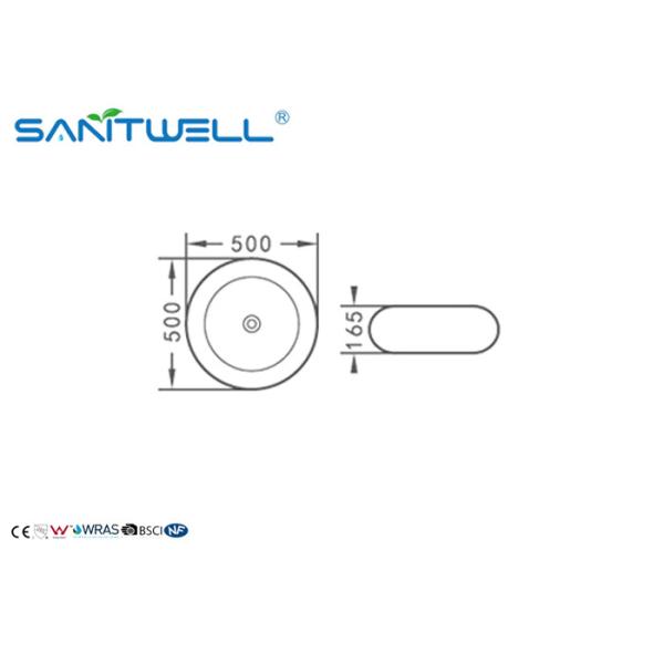 Table Top Golden Ceramic Art Basin For Lavatory AB8025D 500×500×165mm