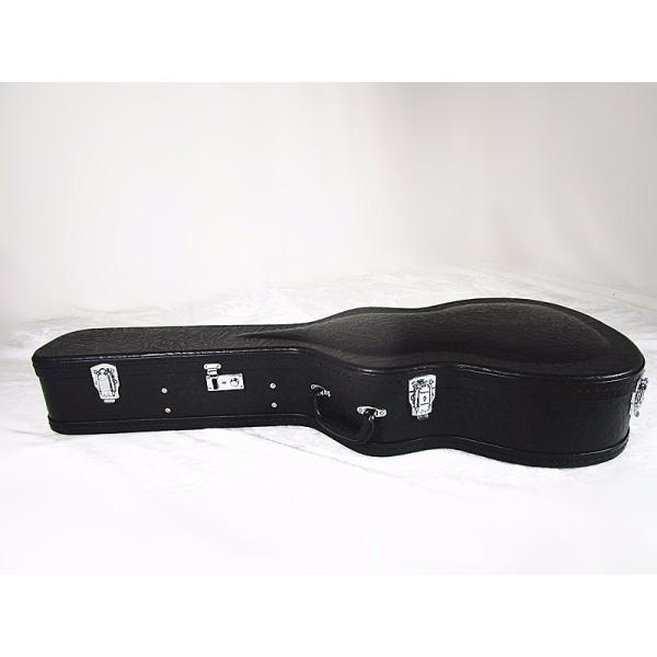 Black Arch Top Acoustic Wooden Guitar Case Hardshell With Rugged Exterior