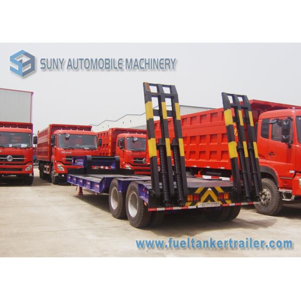 Low Bed 30 Ton Flatbed Semi Trailer Dual Axle Trailer With WABCO Brake