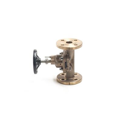 Bronze Flanged Soft Seal Manual Weir Marine Type Diaphragm Valve