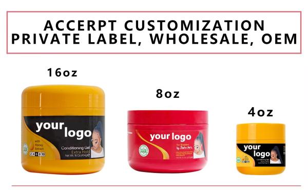 Volume 200ML/300ML/500ML Formaldehyde-free Hair Styling Shine Jam Gel With Strong Hold