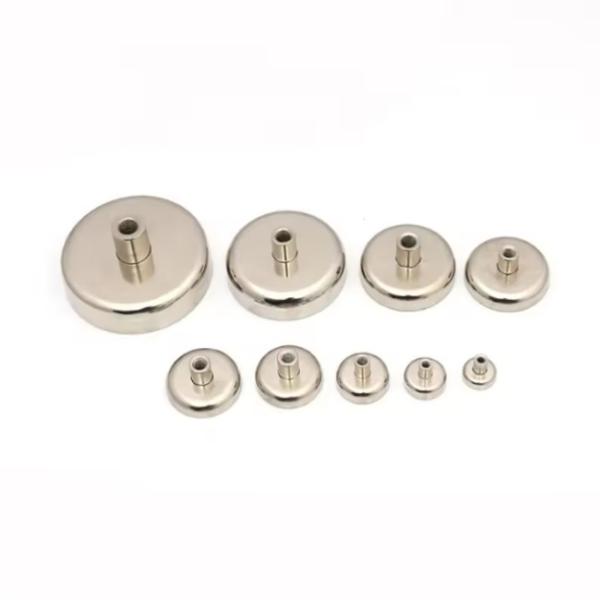 Strong Permanent Rare Earth Neodymium Magnet Pot With Internal Thread