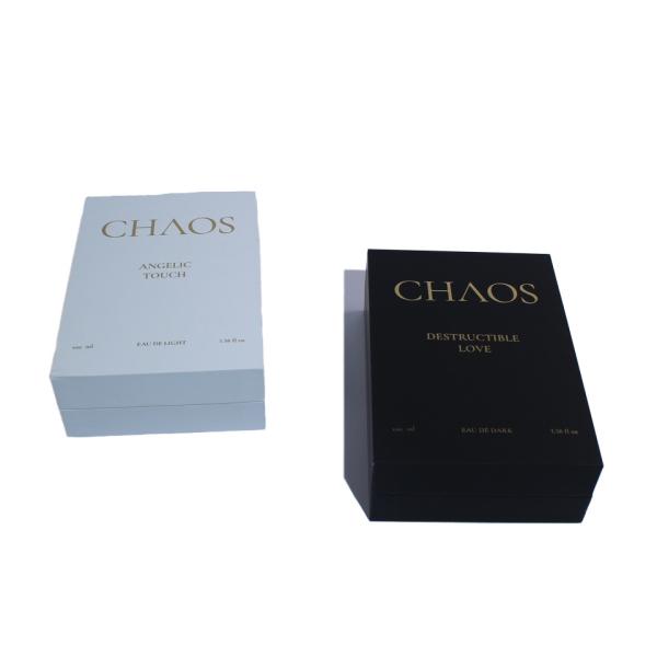 White And Black Perfume Gift Box Small Packaging Boxes fit for skincare with custom logo