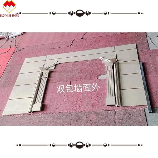 2.6-2.7 Density Marble Wall Relief Stone Carving Elegant Design for Villa Decor