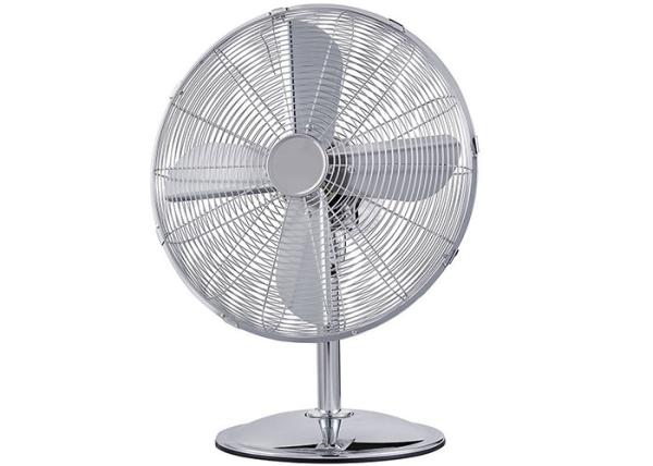 12 Vintage Electric Fan 85 Degree Oscillation 4 Blade Brushed Nickel