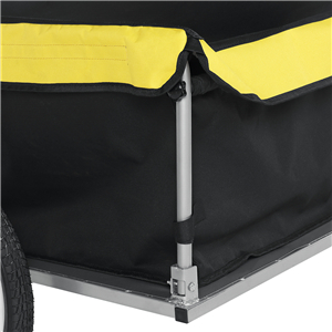 Bike Trailer Cargo Foldable Max Load, 2x16'' Inflatable Wheels, Aluminum Bicycle Cargo Trailer w/Hitch, for Lugg