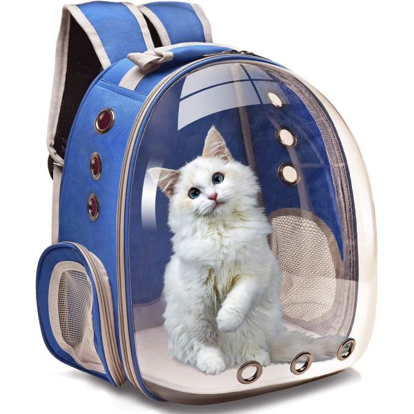 Bubble Carrying Bag for Small Medium dogs Cats, Space Capsule Pet Hiking backpack, Airline Approved Travel carrier - Grey