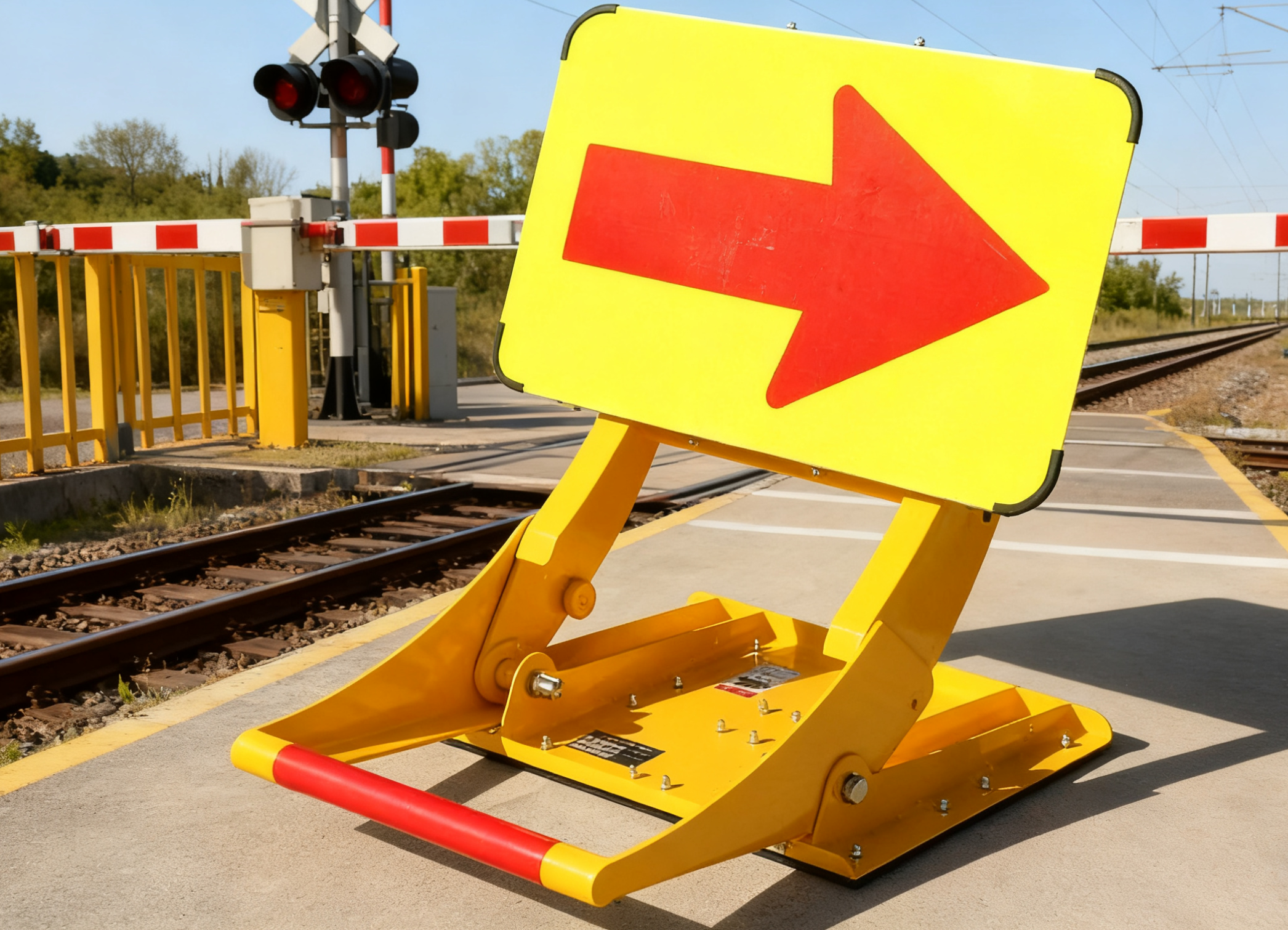 13.4kg Lightweight Foldable Vehicle Security Barrier with Electrostatic Powder Coating for Crash Protection
