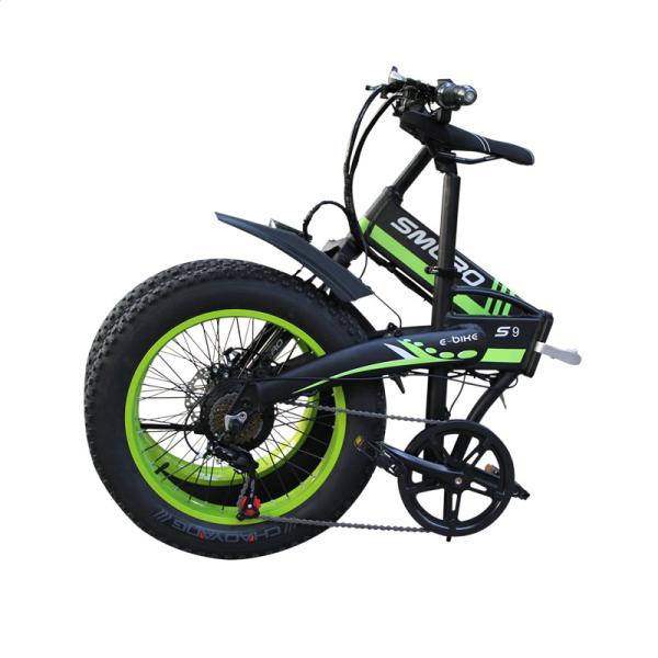 Disc Brake 20 Inch Folding Electric Bike , Brushless Geared 500w Fat Tire Ebike