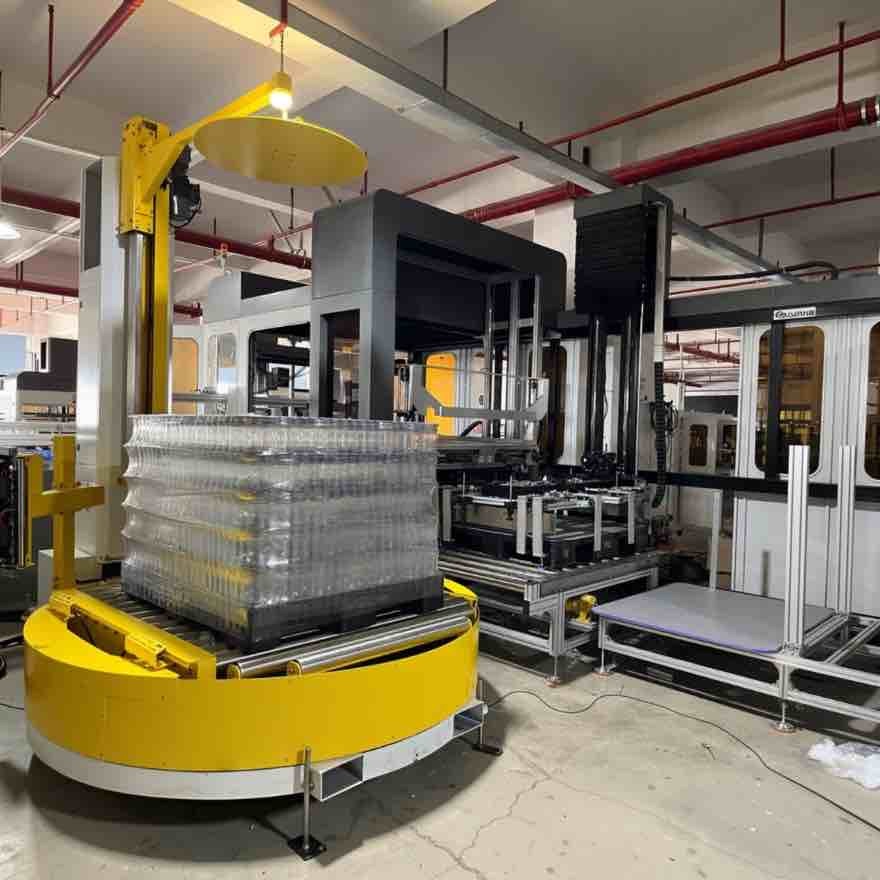 Fully Automatic Bottle Palletizer Machine, Capacity 6,000–10,000 Bottles Per Hour For PET Plastic & Glass Bottles