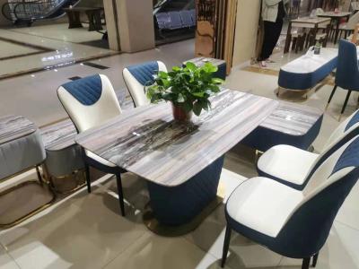 Home Use Trendy Coffee Tables 8 Piece Suit With White Chairs TV Cabinet