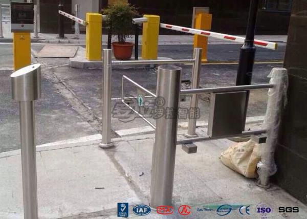 High Speed Swing Barrier Gate Double Core Biometric Stainless Steel for Fitness Center