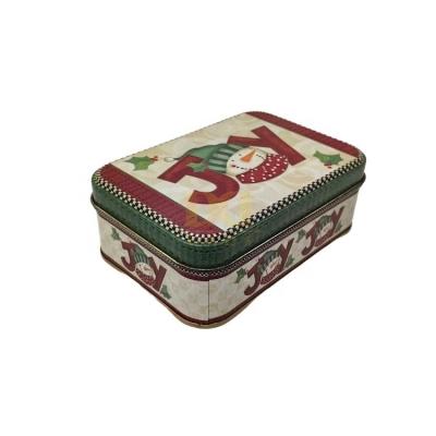 DADI Vintage Santa Biscuit Tin Box OEM/ODM Rectangular Tin Box For Cookies Packaging