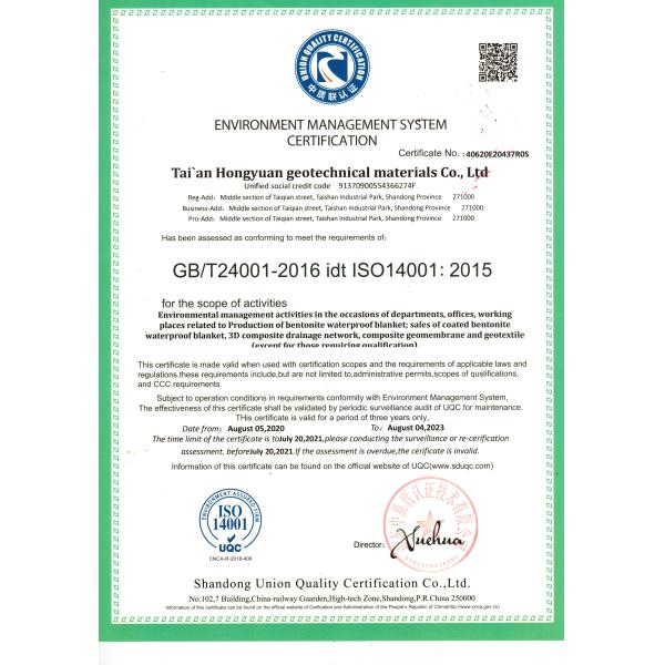 Противопоточная бентонитная геосинтетическая глиняная облицовка для свалок и подвалов