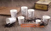 Couvercles en plastique jetables de tasse de papier et de café d'utilisation alimentaire, tasses de pla, tasses de papier biodégradables avec des couvercles, pape compostable de 100%