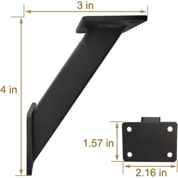 Wall Mounted Stair Support for Wood Railings 12.5 x 3.8 x 5.5cm Sturdy Handrail Bracket