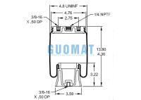 Replace Firestone W21-760-9000 SK6815P01 Contitech Air Ride Suspension Spring For Truck Cab