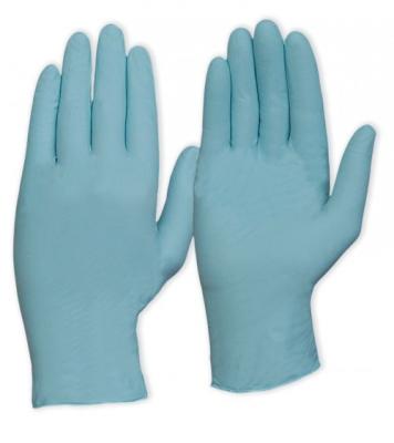 As grandes luvas descartáveis resistentes químicas do nitrilo pulverizam livre