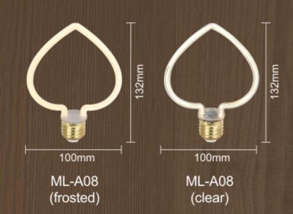 Love Shap Night Plastic Led Flexible Filament Bulb 4w E27 Frosted