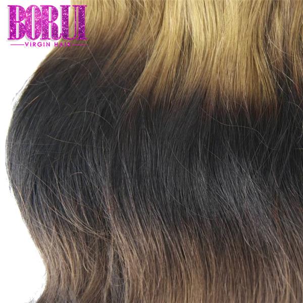 Unprocessed Super Double Drawn Hair Bundles , Double Drawn Virgin Hair Funmi 5 Tone Bone