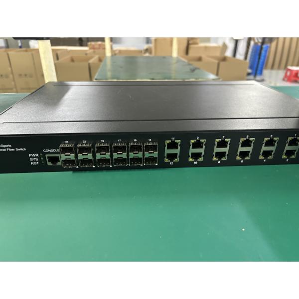 24 порта Гигабит L2 Управляемый коммутатор 12 rj45 12 sfp 1U Rack-mount Ethernet Switch OEM/ODM