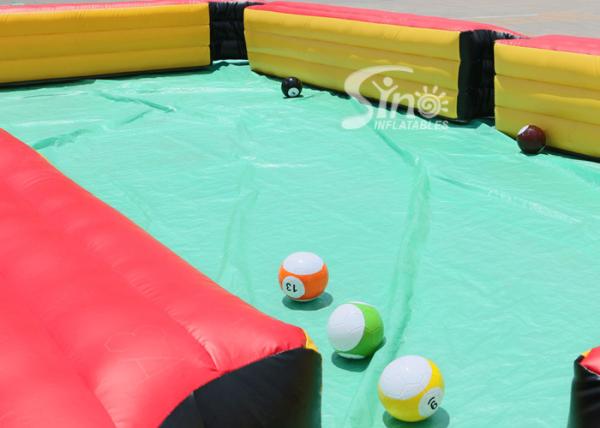 10x5 Mts Giant Inflatable Human Billiards Bounce House With Snooker Balls For Snooker Football Entertainment
