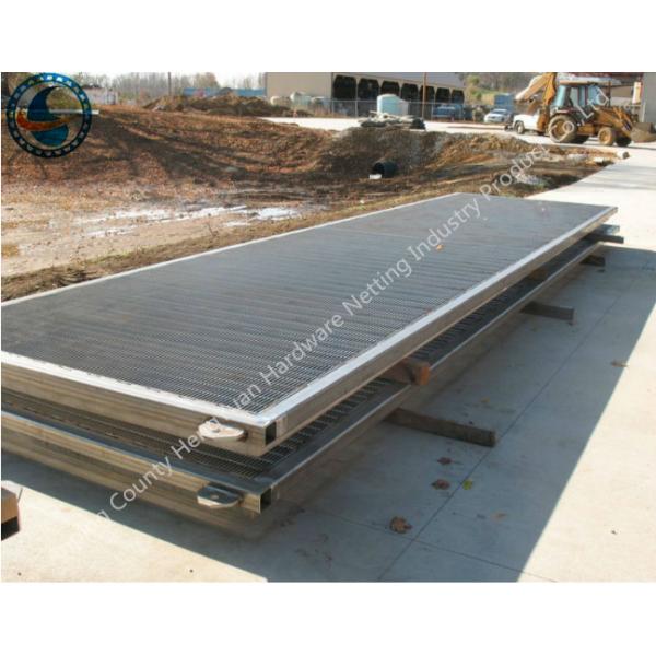 SS Filter Johnson Wire Screen , Stainless Steel Flat Wedge Wire Panel Non Clogging