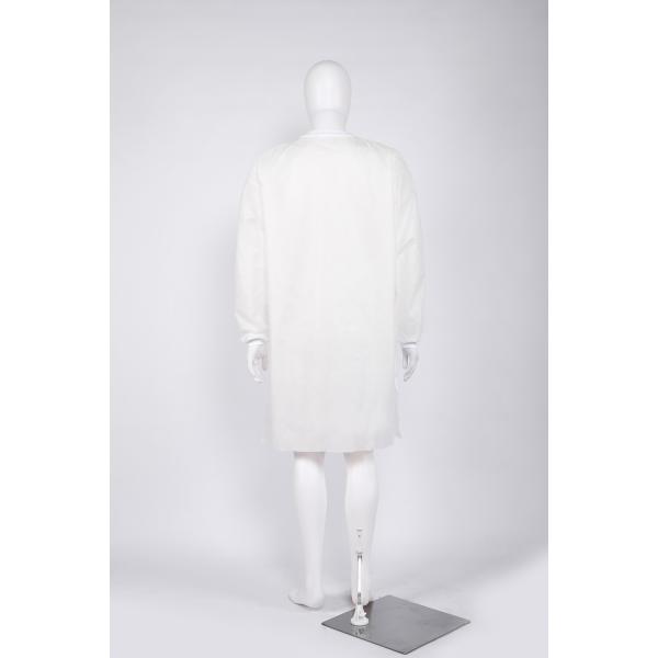 Manufacture supply Disposable SMS White Lab Coat Unisex for Hospital Laboratory Chemistry Size Color Accept Custom Design