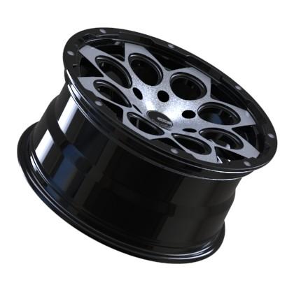 O caminhão de três partes forjou as rodas anota ET50 preto 17x9 5x135 PCD