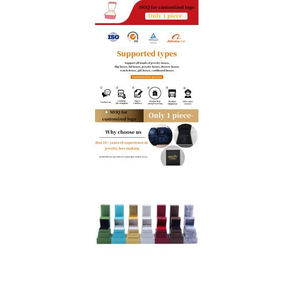 Boîtes à bijoux Matériel papier velours Nouveau style pour boucles d'oreilles Colliers et anneaux