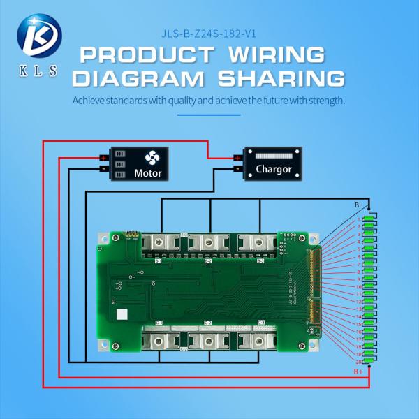 94.8V 6-24S Balance Sodium Ion Battery BMS 60A 80A 100A For Motorcycle And Tricycle