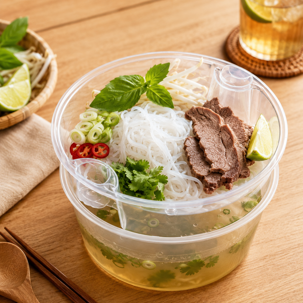 140mm Clear Round Inner Tray Insert with Dual Positioning Supports