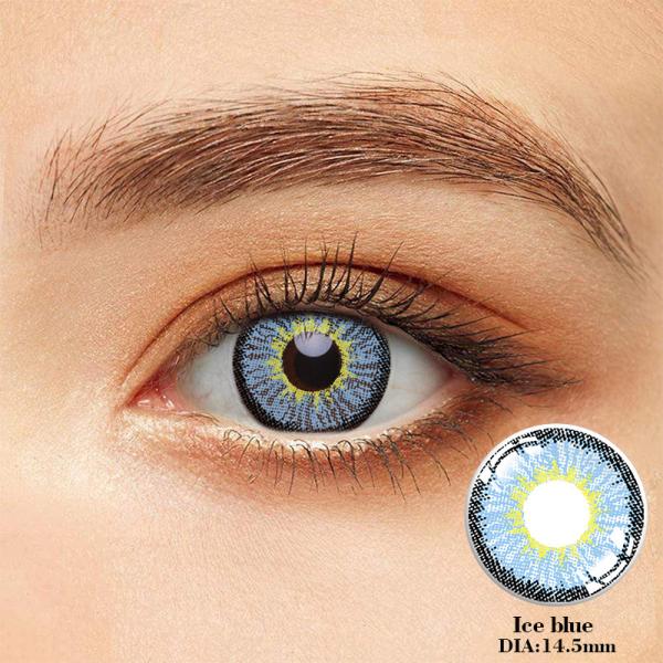Customized Logo Ice Dew Natural Black Contact Lenses Prescription 14.5mm